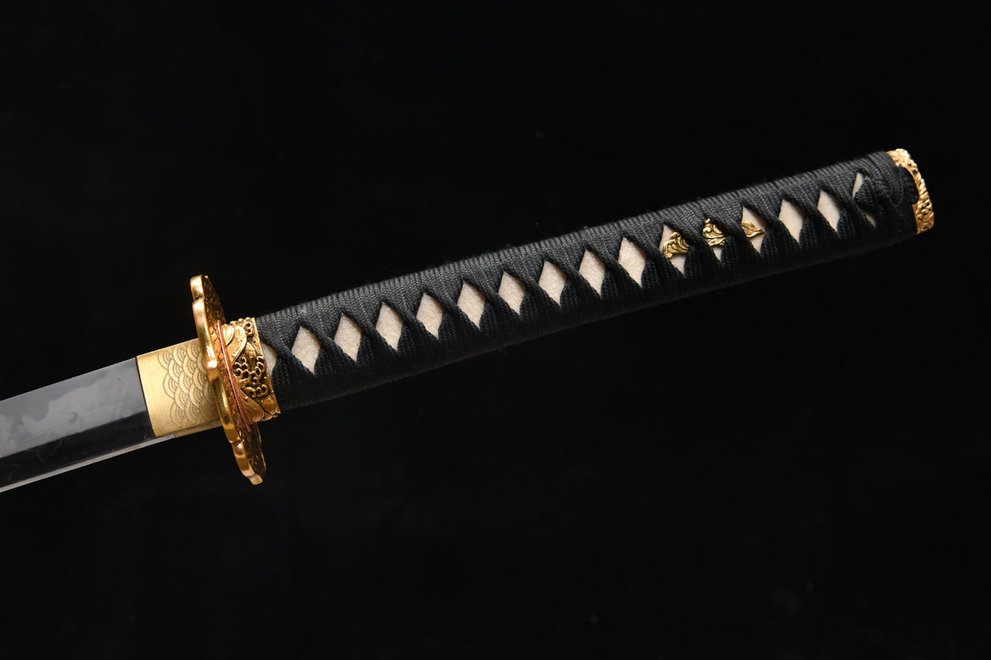 26-inch T10 Steel Tri-color Sword - Maki-e Gold Dragon Sword