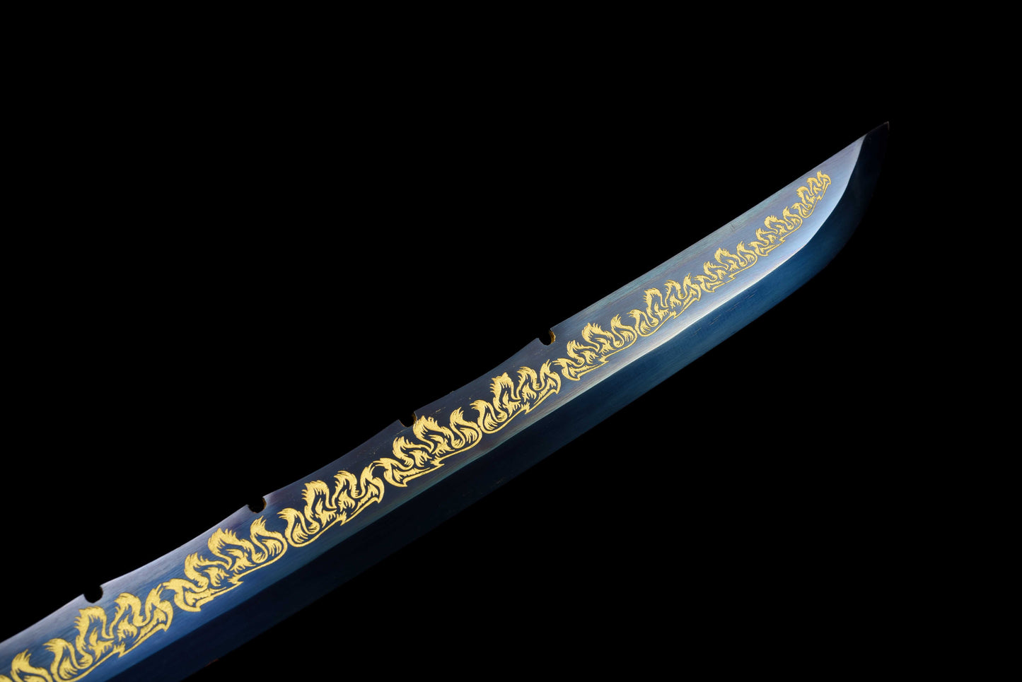 Exclusive Ghost Head Hilt Embroidery Blade - Night Demon