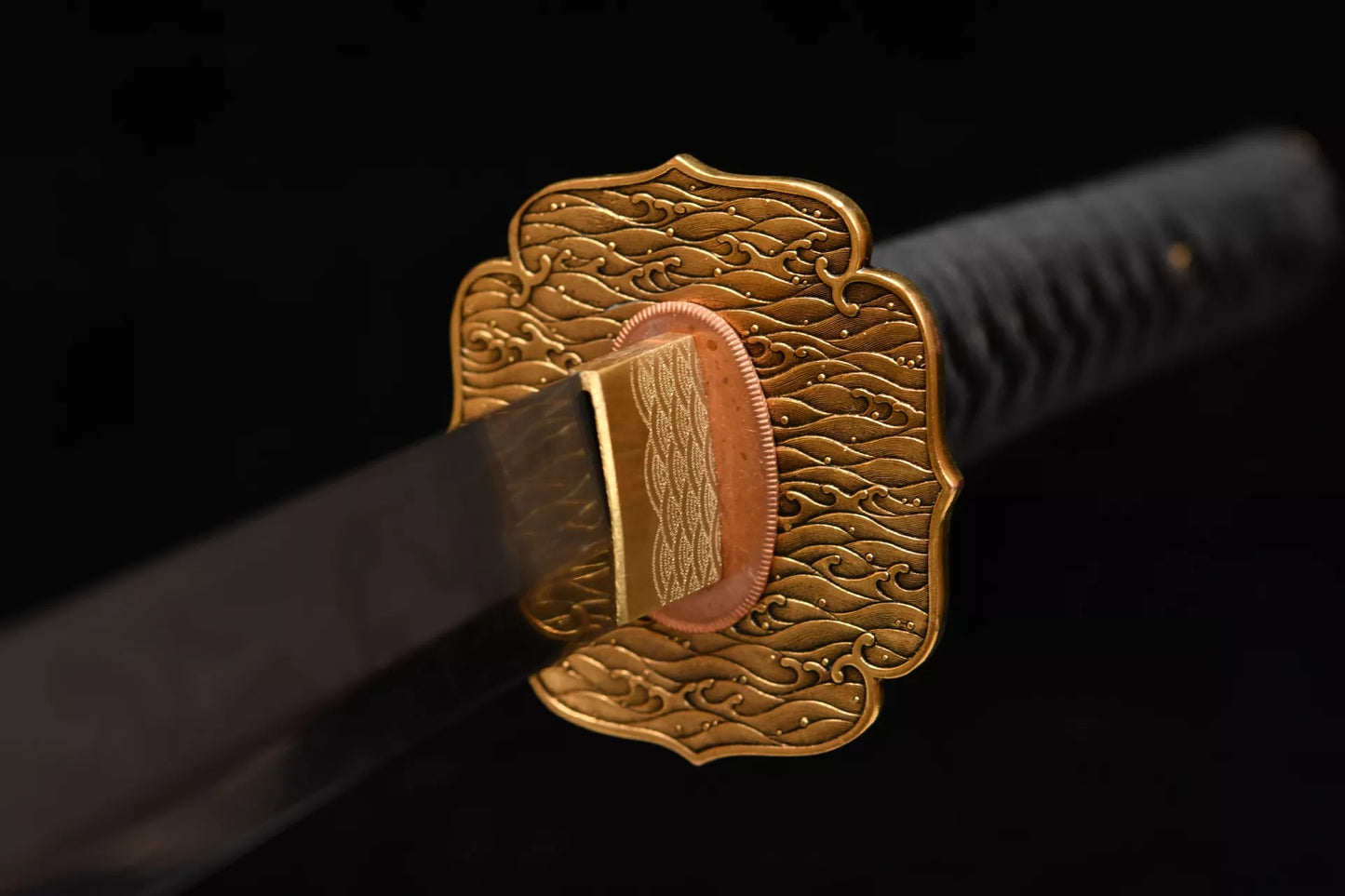 26-inch T10 Steel Tri-color Sword - Maki-e Gold Dragon Sword
